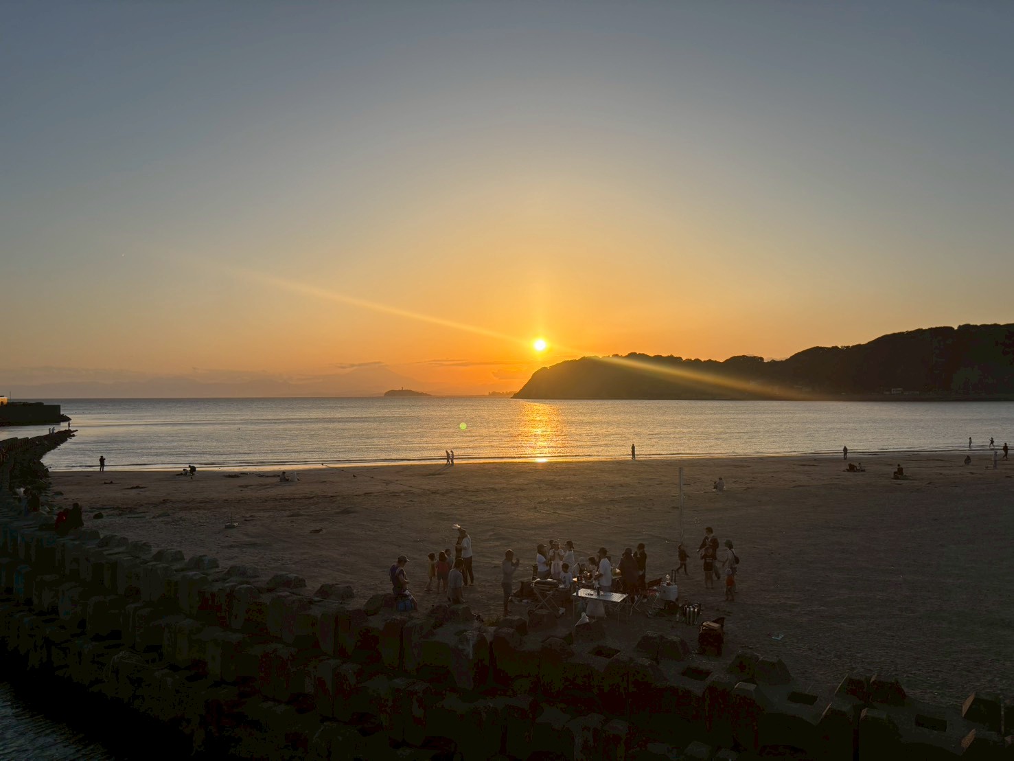 逗子海邊的夕陽